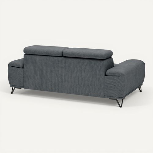 Canapé 3 places PALLADIO tissu eden gris foncé vue de derrière