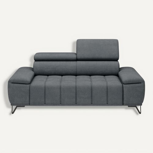 Canapé 3 places PALLADIO tissu eden gris foncé