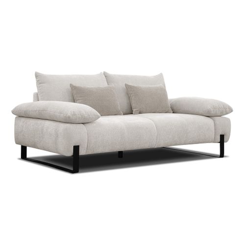 Canapé 2,5 places LUCCAS tissu madera ivoire