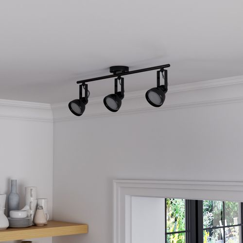Spot 3 lumières L. 56,5 cm MYRO Noir vue d'ambiance 1