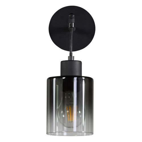 Applique verre H. 28 cm LOLA Noire vue de face