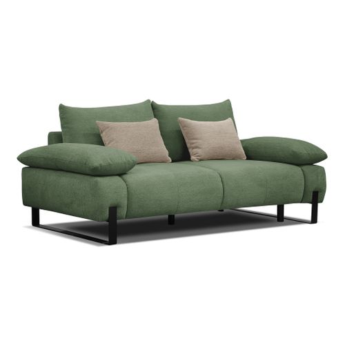 Canapé 2,5 places LUCCAS tissu forte vert