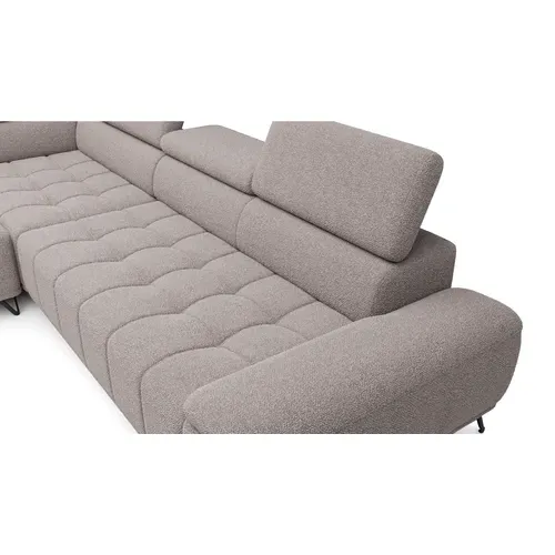 Canapé d'angle gauche relax PALLADIO tissu bubble beige vue détaillée