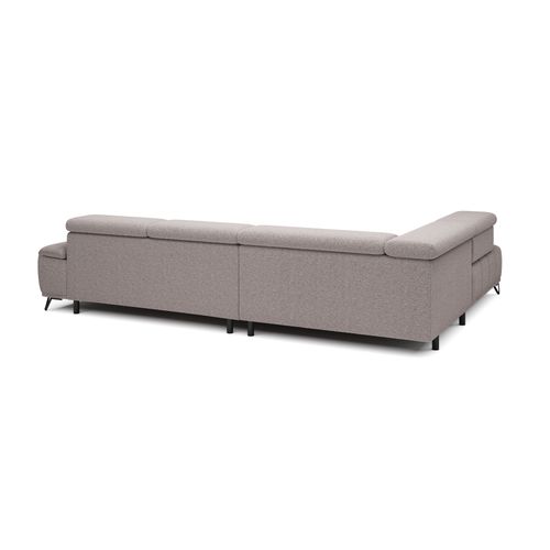 Canapé d'angle gauche relax PALLADIO tissu bubble beige vue de derrière