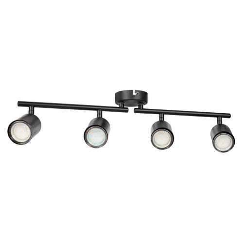 Plafonnier 4 lumières L. 70 cm KLEMO Noir vue 3/4