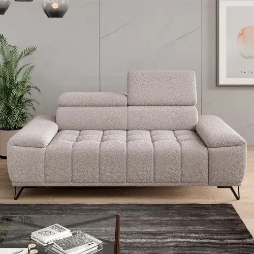 Canapé 3 places PALLADIO tissu bubble beige vue d'ambiance 1