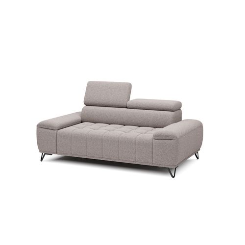 Canapé 3 places PALLADIO tissu bubble beige vue de profil