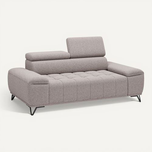 Canapé 3 places PALLADIO tissu bubble beige vue 3/4