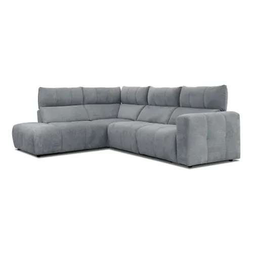 Canapé d'angle relax électrique gauche UNIVERS tissu forte gris