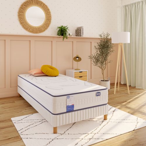 Lampadaire trépied H. 144 cm KIRSTEN 2 Naturel et blanc