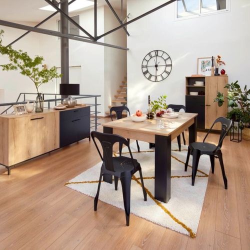 Horloge Ø 76 cm STATION 3 Noir vue d'ambiance 1