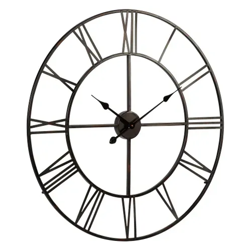 Horloge Ø 76 cm STATION 3 Noir vue 3/4