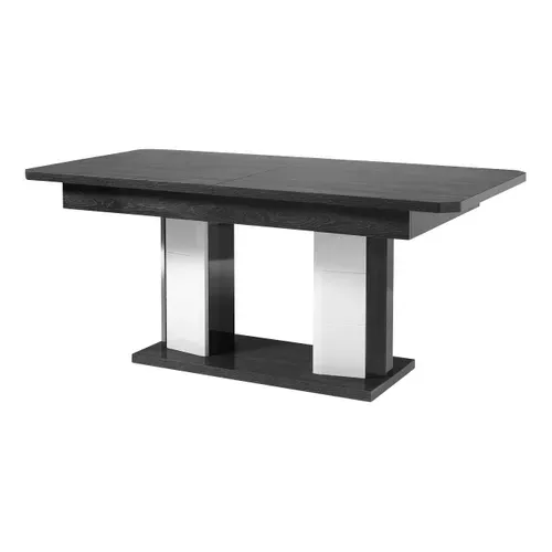 Table  L.160/200 + allonge MATERA Blanc/imitation chêne gris