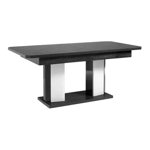 Table  L.160/200 + allonge MATERA Blanc/imitation chêne gris