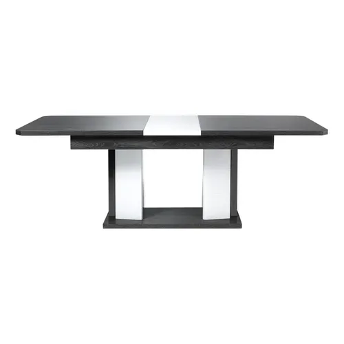 Table  L.160/200 + allonge MATERA Blanc/imitation chêne gris