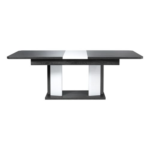 Table L.190/230 + allonge MATERA Blanc/imitation chêne gris