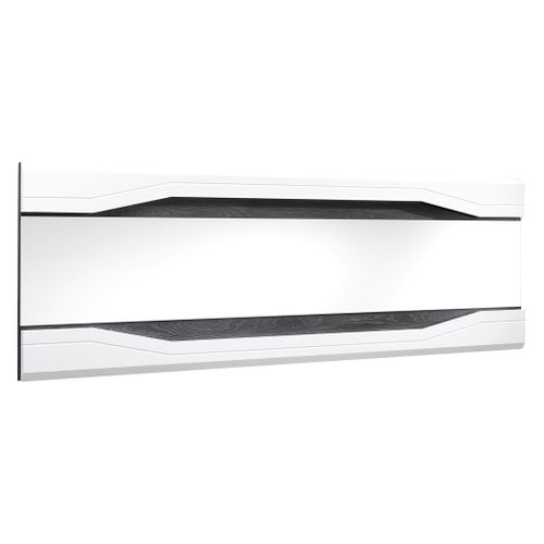 Miroir rectangulaire L.180 MATERA Blanc/imitation chêne gris vue 3/4