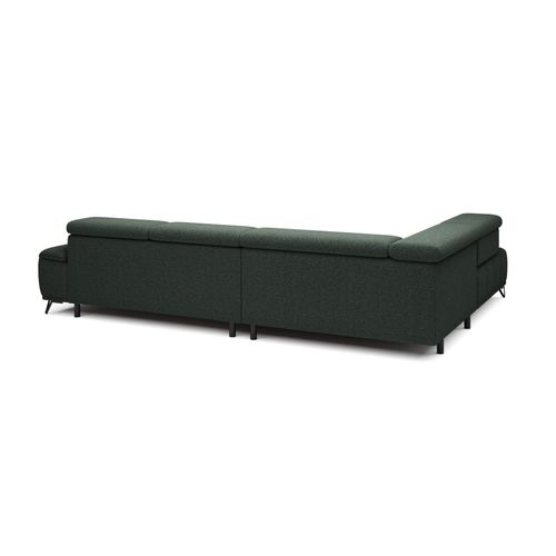 Canapé d'angle gauche relax PALLADIO tissu bubble vert vue de derrière