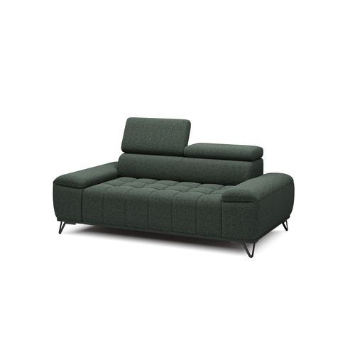 Canapé 2 places PALLADIO tissu bubble vert vue de profil
