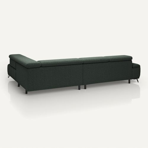 Canapé d'angle droit relax PALLADIO tissu bubble vert vue de derrière