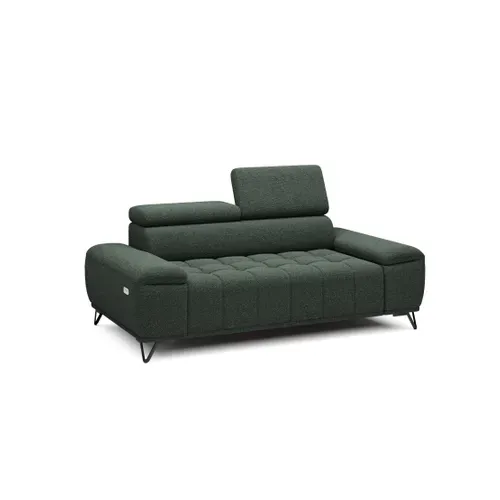 Canapé 2 places relax PALLADIO tissu bubble vert vue de profil