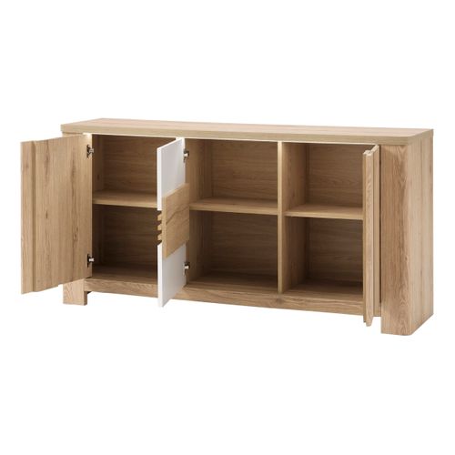 Buffet 3 portes PALAZZO imitation chêne/ blanc