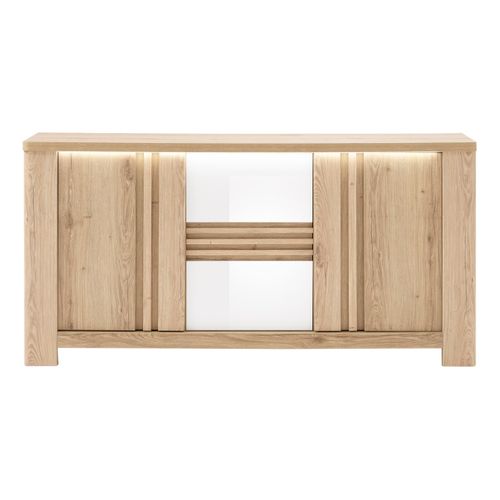 Buffet 3 portes PALAZZO imitation chêne/ blanc