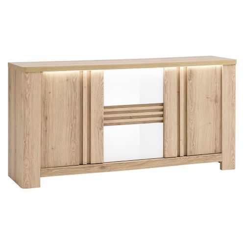 Buffet 3 portes PALAZZO imitation chêne/ blanc