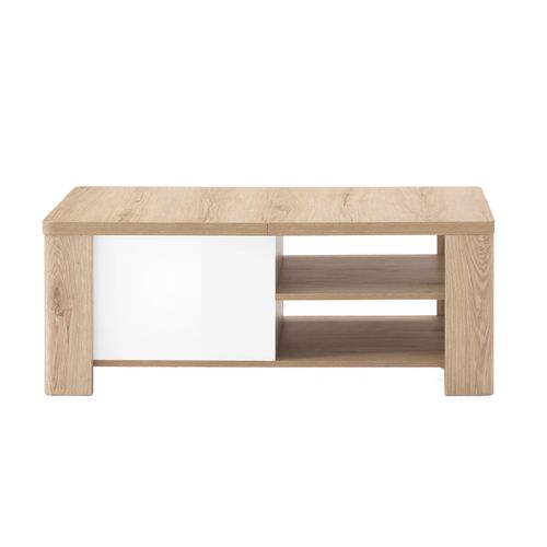 Table basse PALAZZO imitation chêne/ blanc