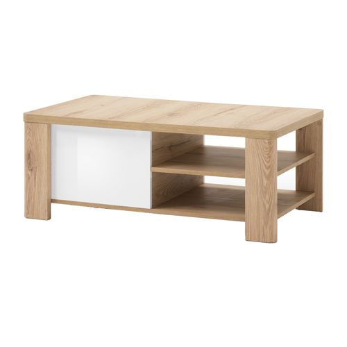 Table basse PALAZZO imitation chêne/ blanc