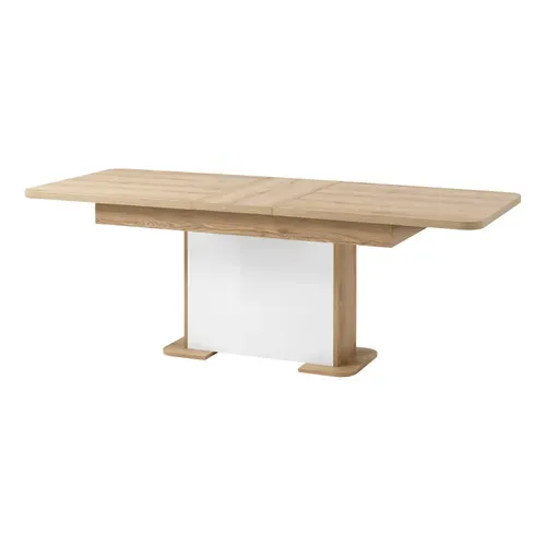 Table extensible L.160/ 200 cm PALAZZO imitation chêne/ blanc