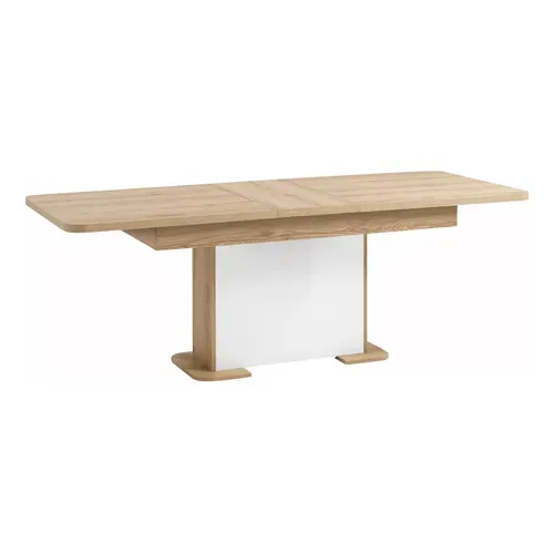 Table extensible L.160/ 200 cm PALAZZO imitation chêne/ blanc
