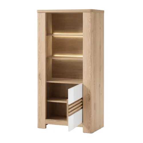 Bibliotheque PALAZZO imitation chêne/ blanc