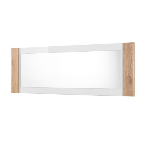 Miroir PALAZZO imitation chêne/ blanc vue de profil