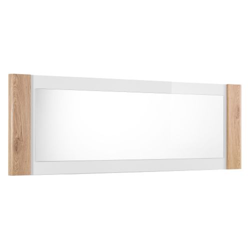 Miroir PALAZZO imitation chêne/ blanc vue 3/4