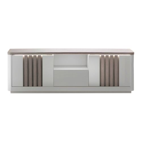 Meuble TV  L 170 PESARO Imitation chêne/gris