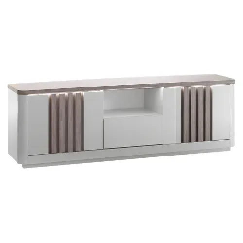 Meuble TV  L 170 PESARO Imitation chêne/gris
