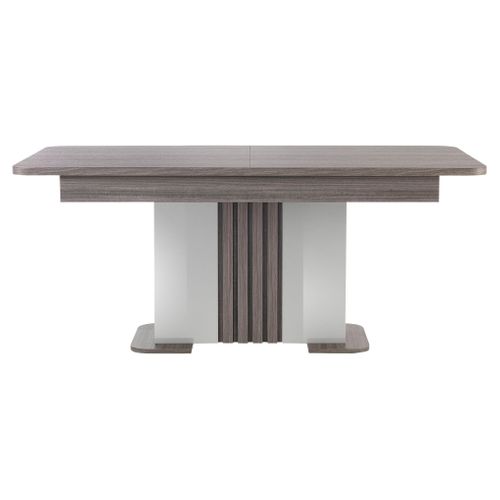 Table rectangulaire 1 allonge PESARO Imitation chêne/gris