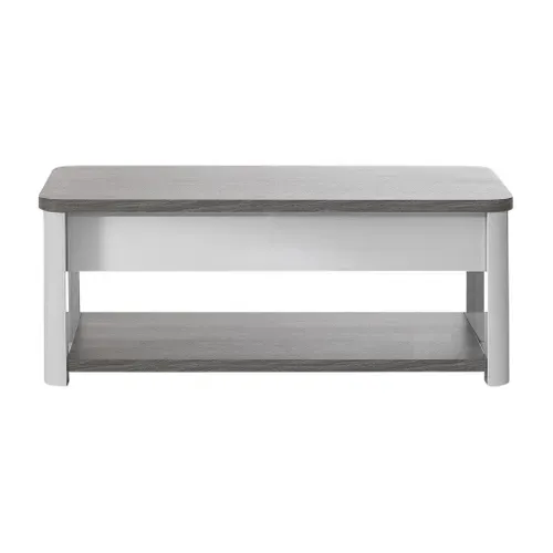 Table basse PESARO Imitation chêne/gris vue de face