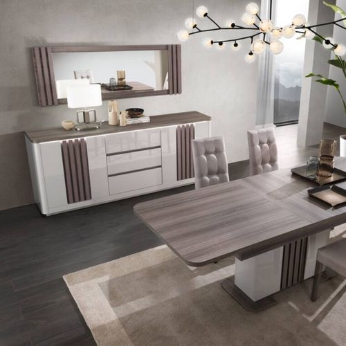 Miroir PESARO Imitation chêne/gris