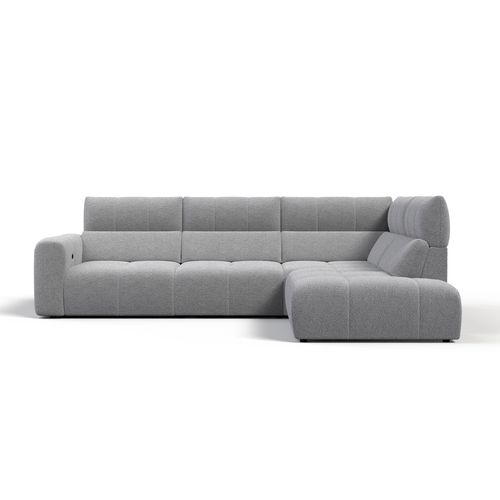Canapé angle relax électrique droit UNIVERS tissu oro gris moyen