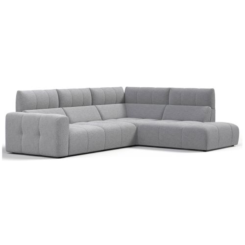 Canapé angle relax électrique droit UNIVERS tissu oro gris moyen