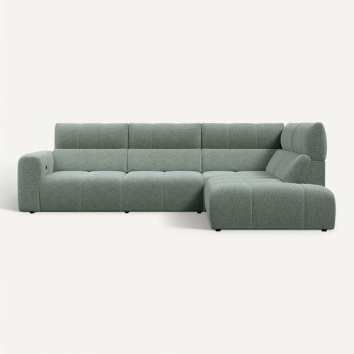 Canapé angle relax électrique droit UNIVERS tissu oro lichen vue de face