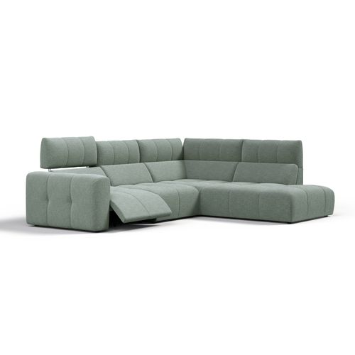 Canapé angle relax électrique droit UNIVERS tissu oro lichen