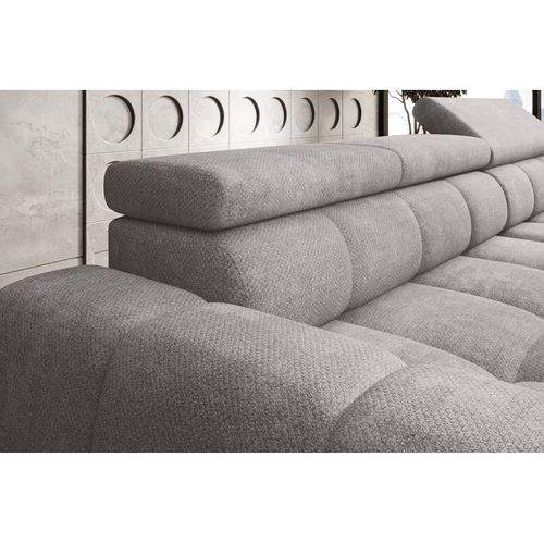 Canapé d'angle relax AUGUSTIN méridienne droit blanc cassé