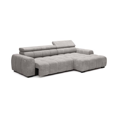 Canapé d'angle relax AUGUSTIN méridienne droit blanc cassé