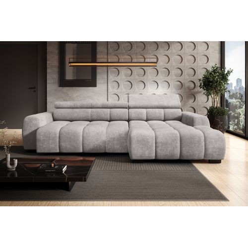 Canapé d'angle relax AUGUSTIN méridienne droit blanc cassé