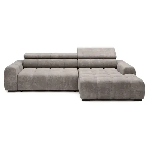 Canapé d'angle relax AUGUSTIN méridienne droit tissu beige