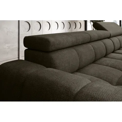 Canapé d'angle relax AUGUSTIN méridienne droit tissu vert