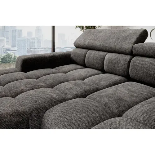 Canapé d'angle relax AUGUSTIN méridienne gauche gris foncé